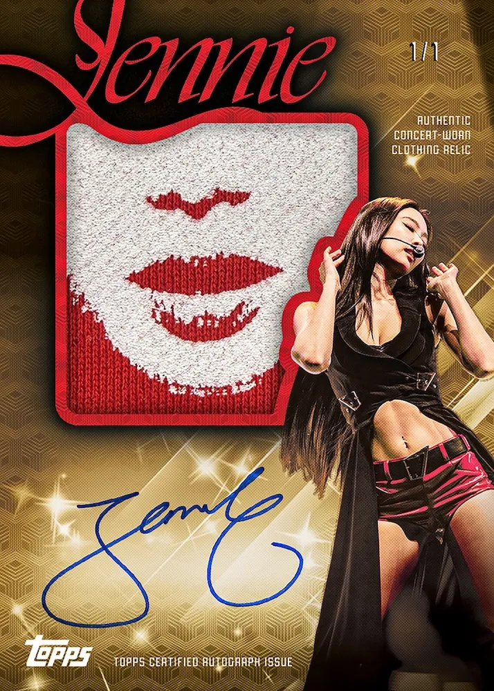 2026 Topps Chrome x Jennie concert autograph-relic card