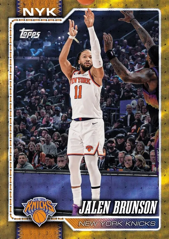 Jalen Brunson base card, Gold FoilFractor
