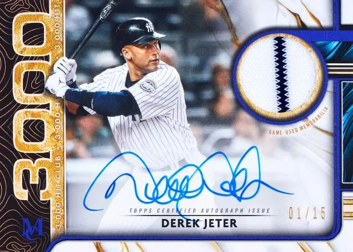 Derek Jeter Lifetime Members relic autograph, 3000 Hit Club