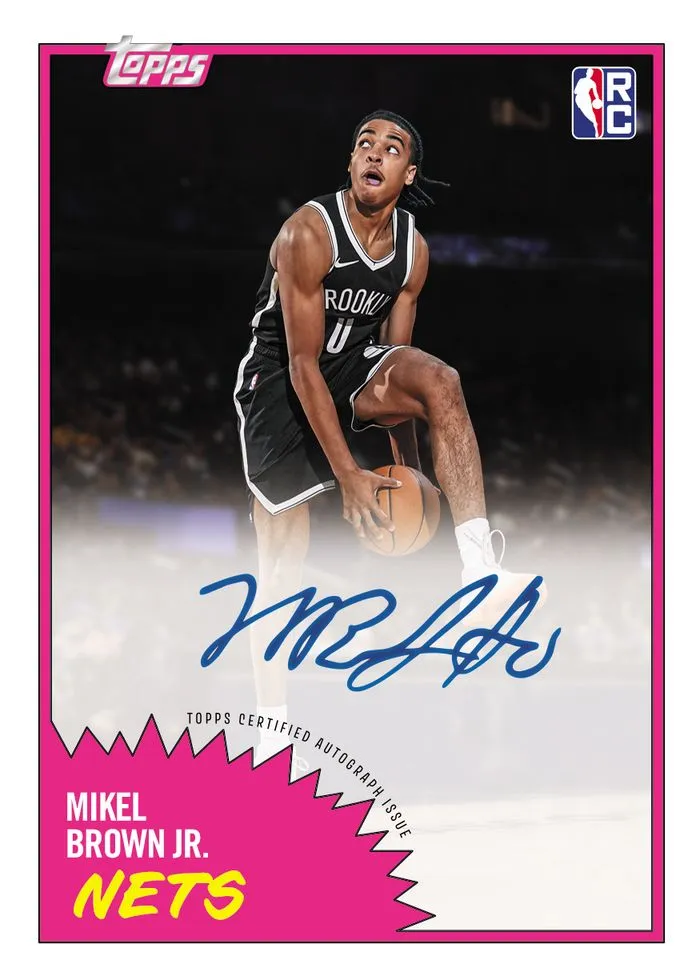 Mikel Brown Jr. 1981-82 Topps Autograph rookie card