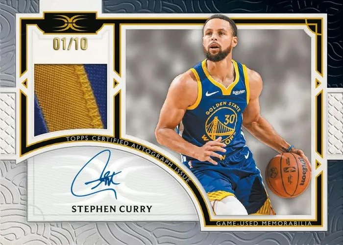 Sample Stephen Curry Definitive patch autograph, numbered to 10