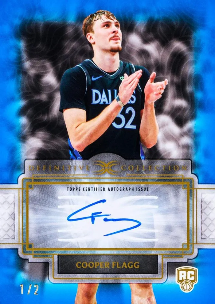 Sample Cooper Flagg Definitive rookie autograph, numbered 1/1