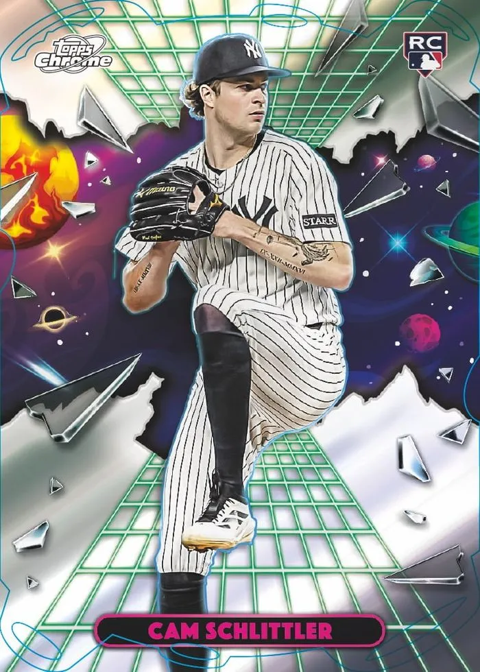 Cam Schlittler base rookie card, 2026 Topps Cosmic Chrome