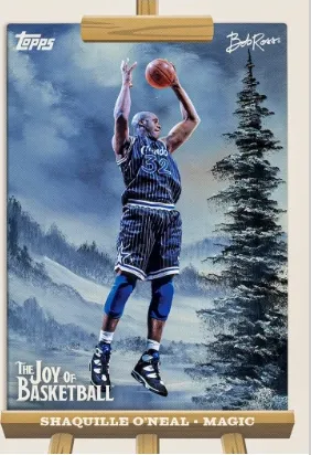 Shaquille O’Neal, Orlando Magic, preview card designed as a painting on an easel