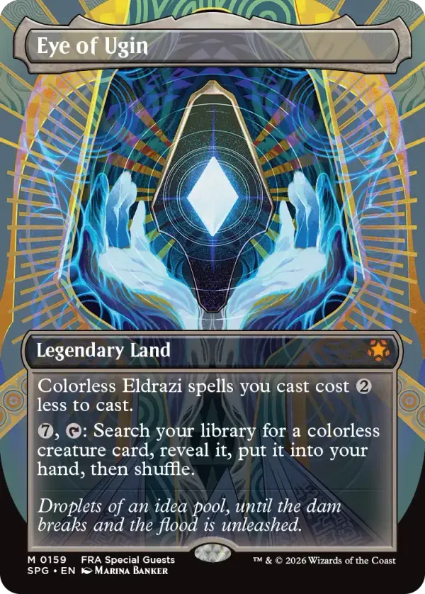 Eye of Ugin Special Guests card from Reality Fracture, borderless panorama art by Marina Banker
