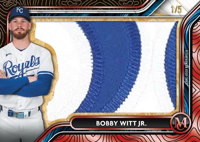 Bobby Witt Jr. Momentous Material Jumbo Patch Relic, Team Logo, numbered to 5